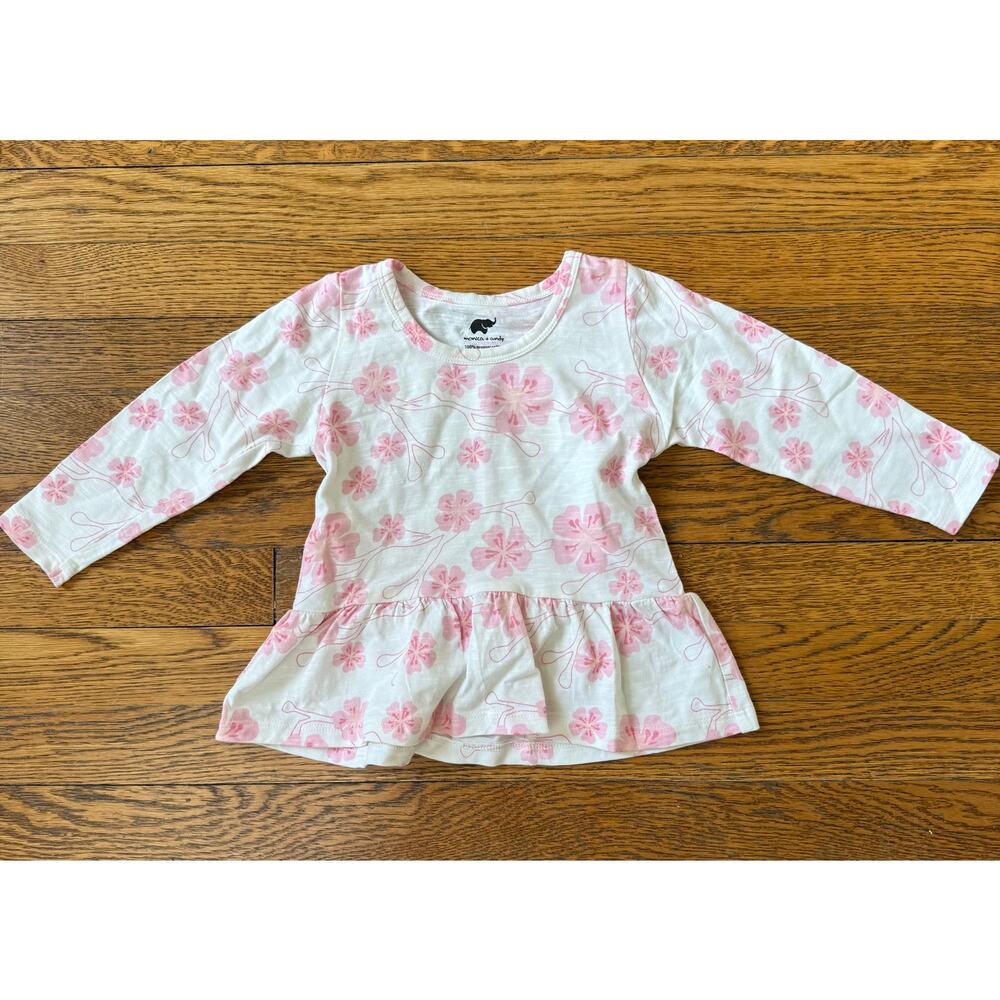 Monica + Andy Girls' Floral Peplum Top Size 12-18 Months